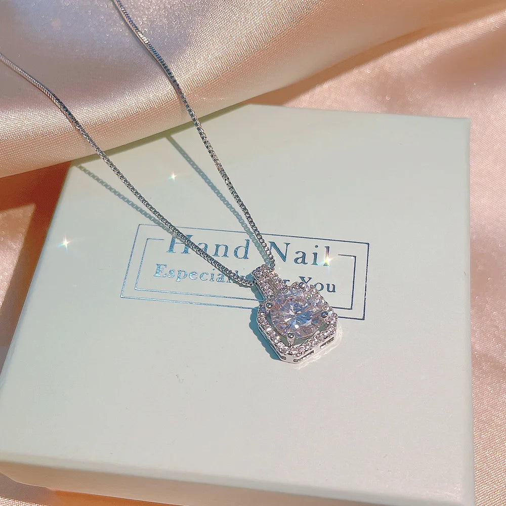 3pcs Square Necklace, Earrings, Ring Set