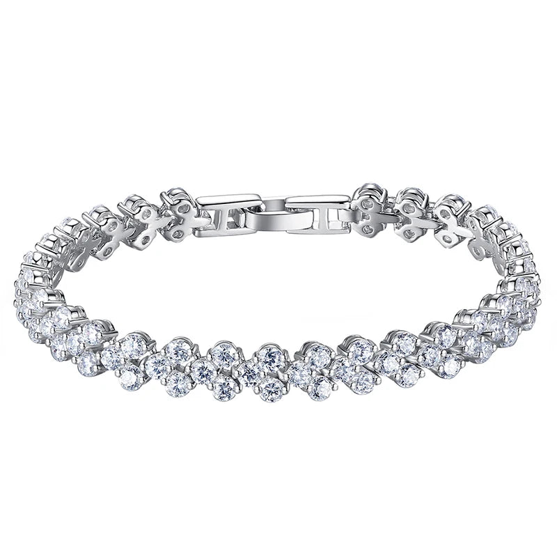 Moissanite In 925 Silver Bracelet