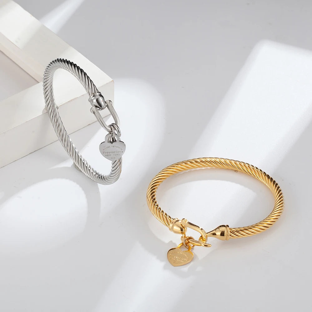 Heart Pendant And Charm Bracelet
