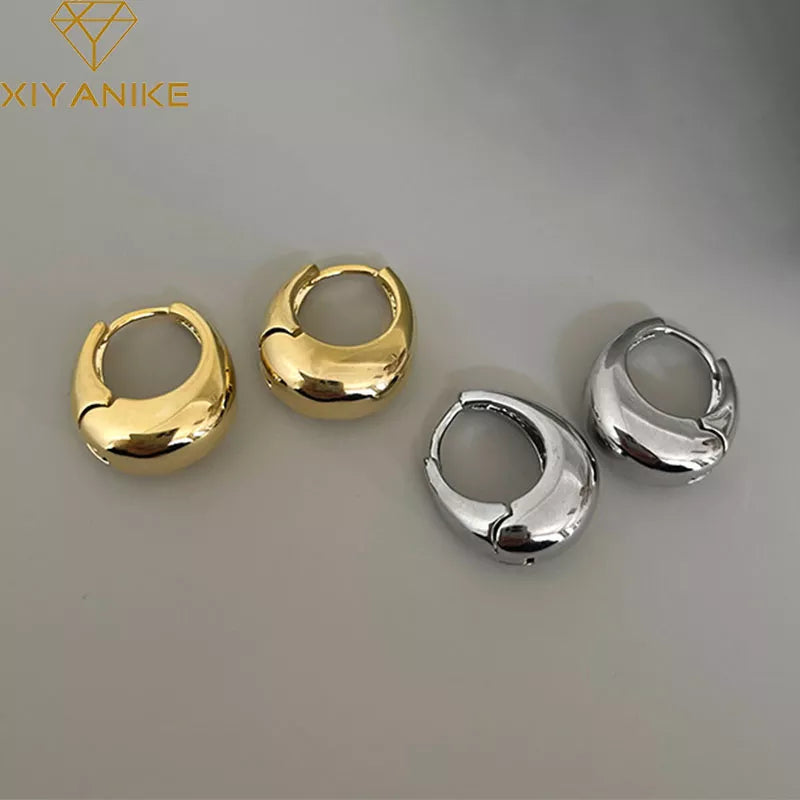Geometric Ear Buckle Hoop Earrings