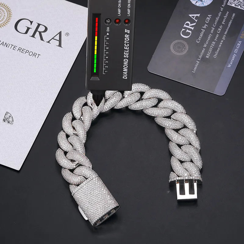 Iced Out Cuban Link Necklace & Bracelet